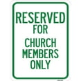 thumbnail image 1 of SignMission A-1824-23216 18 x 24 Po Panneau en Aluminium - Réservé aux Membres de l'Église Seulement, 1 of 1