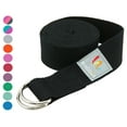thumbnail image 1 of Wacces D-Ring Buckle Cotton Yoga Straps Bands - Best for Stretching - Black - 10 Feet, 1 of 5