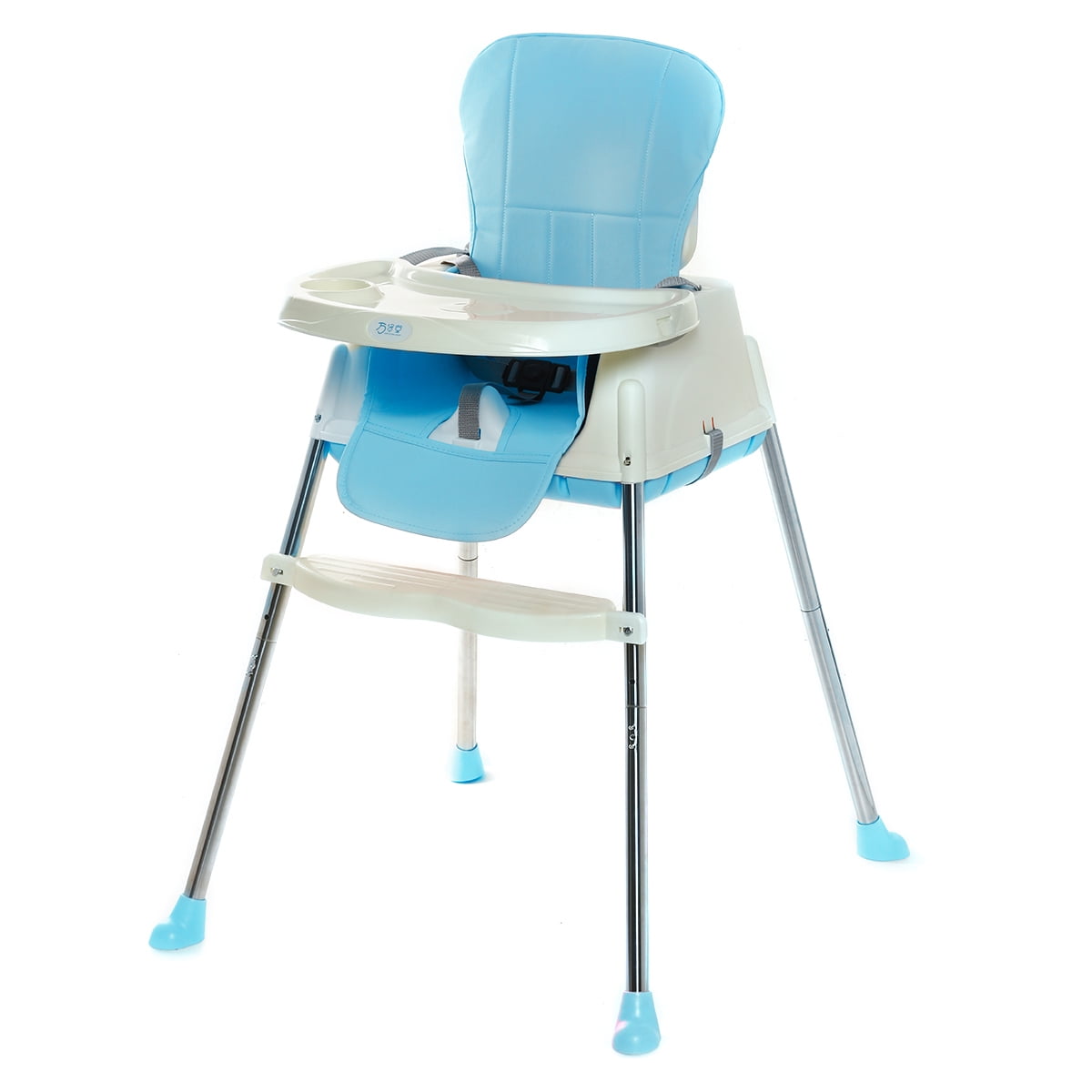 Full Size High Chair, Foldable Portable Kids Baby Toddler Kids High Chair 6 - 36 Months Whit Wheeled Seat Cushion