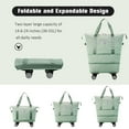 thumbnail image 3 of Expandable Rolling Travel Bag With 360° Detachable Wheels Trolley Sleeve Pocket Foldable Luggage Bag Waterproof Carry On Overnight Tote Duffle Bag For Home Storage Gym Moving Camping, 3 of 8