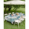 thumbnail image 3 of Outdoor Tablecloth with Umbrella Hole & Zipper, Blue Teal Turtle Coastal Rectangle Tablecloth 60x120 Inch, Summer Beach Ocean Nautical Coral Patio Table Cover Waterproof Table Cloth for Picnic/Party, 3 of 7