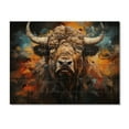 thumbnail image 3 of Designart "Buffalo Majestic Bison composition" Animals Print on Natural Pine Wood, 3 of 5
