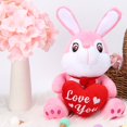 thumbnail image 2 of 13 Inches Valentine‘s Day Plush Rabbit Toy with Lights and Voice  Valentines Day Gift for Kids Adults, 2 of 6