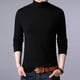 thumbnail image 5 of Suéter de cuello alto para hombre, suéter de color sólido cálido de grosor medio, camisa de base de pura lana para hombre, 5 of 5