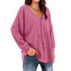 thumbnail image 2 of Blusa para mujer,Cárdigan de manga larga con hombros caídos para mujer, top informal con cuello en V, mezcla de poliéster y elastano, corte holgado para uso diario, sopatenor, 2 of 9
