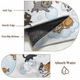 thumbnail image 5 of Cute Cats Runner Rugs 2x6 ft Black Orange Gray Cat Bubbles Fishes Cartoon Washable Hallway Rugs Non-Slip Floor Mats Absorbent Carpet Bedside Runners for Bedroom Kitchen Bathroom Laundry Room, 5 of 9
