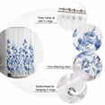 thumbnail image 7 of Shower Curtains Watercolor Leaves Plant Bath Curtain Blue Leaf Waterproof Bathroom Shower Curtain Set with Hooks Decoration 72 x 72 Inches, 7 of 7