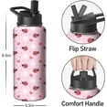 thumbnail image 2 of 32oz Highland Cow Water Bottle with Handle and Flip Straw, Animal Sports Stainless Steel Insulated Cup Travel Coffee Mug Tumbler, Birthday Mothers Day Chritmas Gifts for Women, 2 of 6