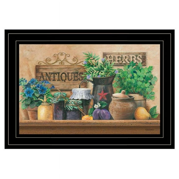 Antiques and Herbs By Ed Wargo Printed Wall Art Wood Multi-Color