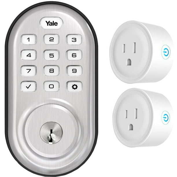 Yale Locks Assure Lock Push Button with ZigBee in Satin Nickel (YRD216