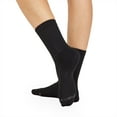 thumbnail image 5 of Fruit of the Loom All Day Comfort Crew Socks for Women, Black, Sizes 4-10 (6-Pack), 5 of 9