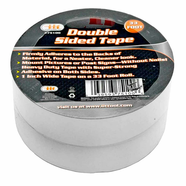 Double Sided Tape Heavy Duty Mounting Tape 2 In * 33 FT Two Sided Thin Self  Adhesive Tape High Tack Universal Clear Removable Double Sided Tape With F