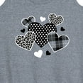 thumbnail image 3 of Instant Message - Mixed Patterned Hearts - Women's Racerback Tank Top, 3 of 6