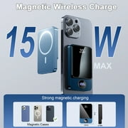 Magnetic Wireless Portable Charger, 10000mAh Power Bank with PD20w Fast Charging, USB C in&Out Battery Pack, Compatible with Mag-Safe for iPhone 17/16/15/14/13 Series, Samsung, Android, and More