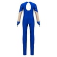 thumbnail image 5 of Aislor Kids Girls Rhinestone Long Sleeve Gymnastics Leotard Figure Ice Skating Jumpsuit Full Body Bodysuit Unitard Size 6-16 A Royal Blue 6, 5 of 7