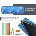 thumbnail image 5 of Rateoe Cute Shark Print Leather Pencil Case with Smooth Zipper, Compact Storage for Writing Tools & Art Supplies, 8.26" x 1.96" x 2.16", 5 of 7