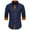 Navy, variant on APEXFWDT Mens Dress Shirts Regular Fit Long Sleeve Stretch Business Dress Shirts for Men Color Block Formal Shirt Casual Button Down Shirts