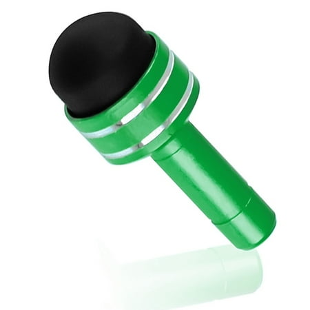 Insten Green 3.5mm Headset Dust Cap with Mini Stylus for iPad 2 3 4 Air Mini Pro iPhone 6 6s SE 5 5S 5C 4 4S iPod Touch
