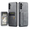 thumbnail image 2 of FeiKong Funda para Samsung Galaxy A15 5G con revestimiento de cuero antiarañazos y bloqueo RFID de TPU - Gris, 2 of 5