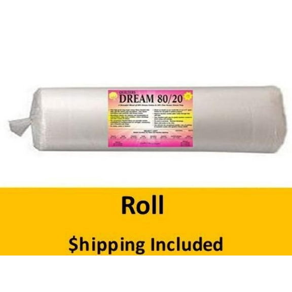 ENSR Dream Natural 80 / 20 Select Batting (Roll, Throw  60 in x 30 yds) shipping included*