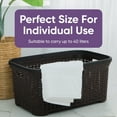 thumbnail image 4 of Superio  Large Wicker Laundry Basket with Cutout Carry Handles - Capacity: 50l Brown, 4 of 9