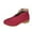 Red, variant on Miluxas Ankle Booties for Women ,Women's Casual Dress Low Heeled Booties, V Cut Fashion Thick Heel Design Shoes Red 11(43)