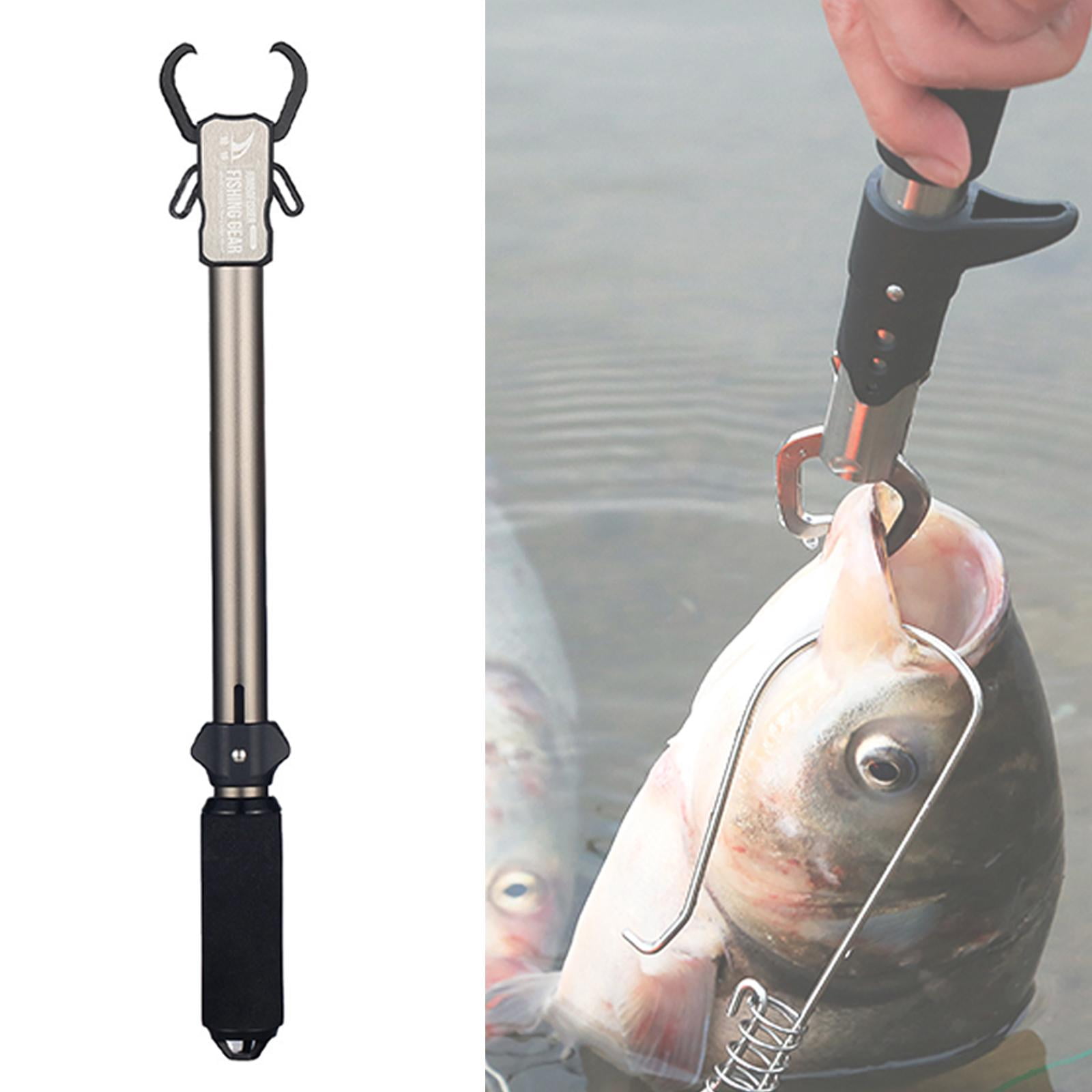 figatia Fishes Lip Gripper Fishing Accessory Anti Slip Professional Sturdy ,Comfortable Aluminum Fishes Grabber Equipment for Ice Fishing big