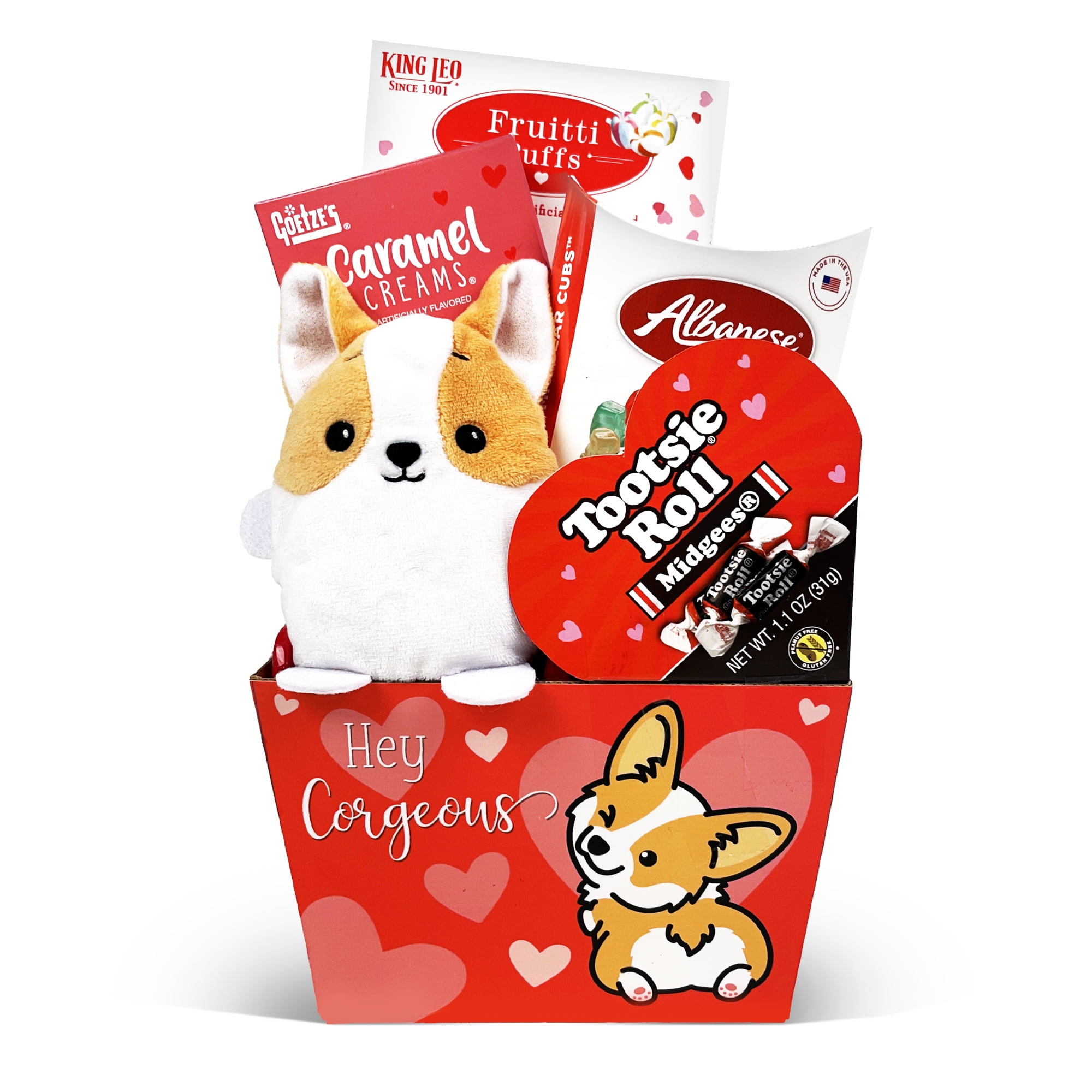 Megatoys Plush with Candy Valentines Gift Set, 9.58 oz
