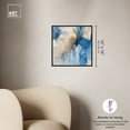 thumbnail image 5 of Head In The Clouds Blue Abstract Canvas Wall Art by Art Remedy, Black Floater Frame, 16"x16", 5 of 7