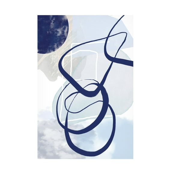 Trademark Fine Art Sally Ann Moss Lines of Blue 2 Canvas Wall Art