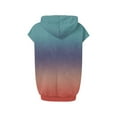 thumbnail image 5 of Women's Gradient Color Sleeveless Hoodie, Lightweight Breathable Drawstring Hooded Athletic Top with Front Pocket for Summer Workouts, Gym Wear and Street Fashion Blue L, 5 of 5