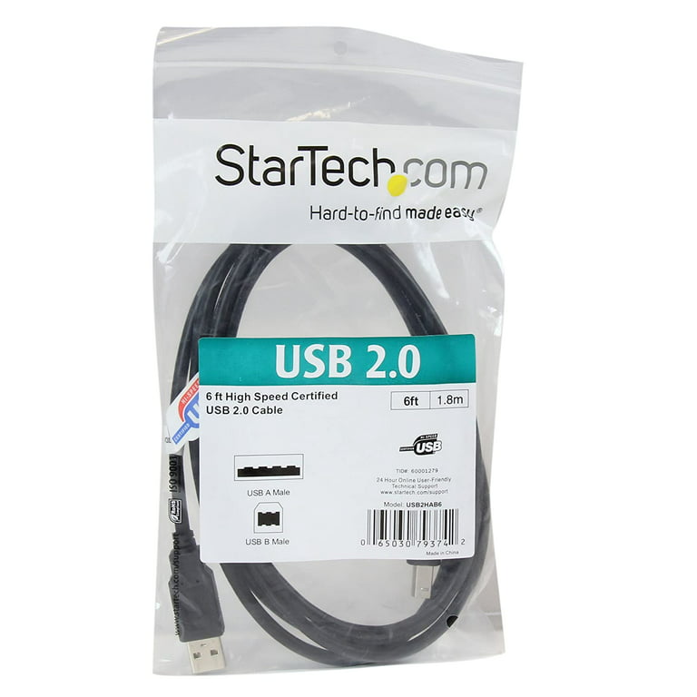 Shop  StarTech.com 6ft. (1.8 m) USB Printer Cable - USB 2.0 A to