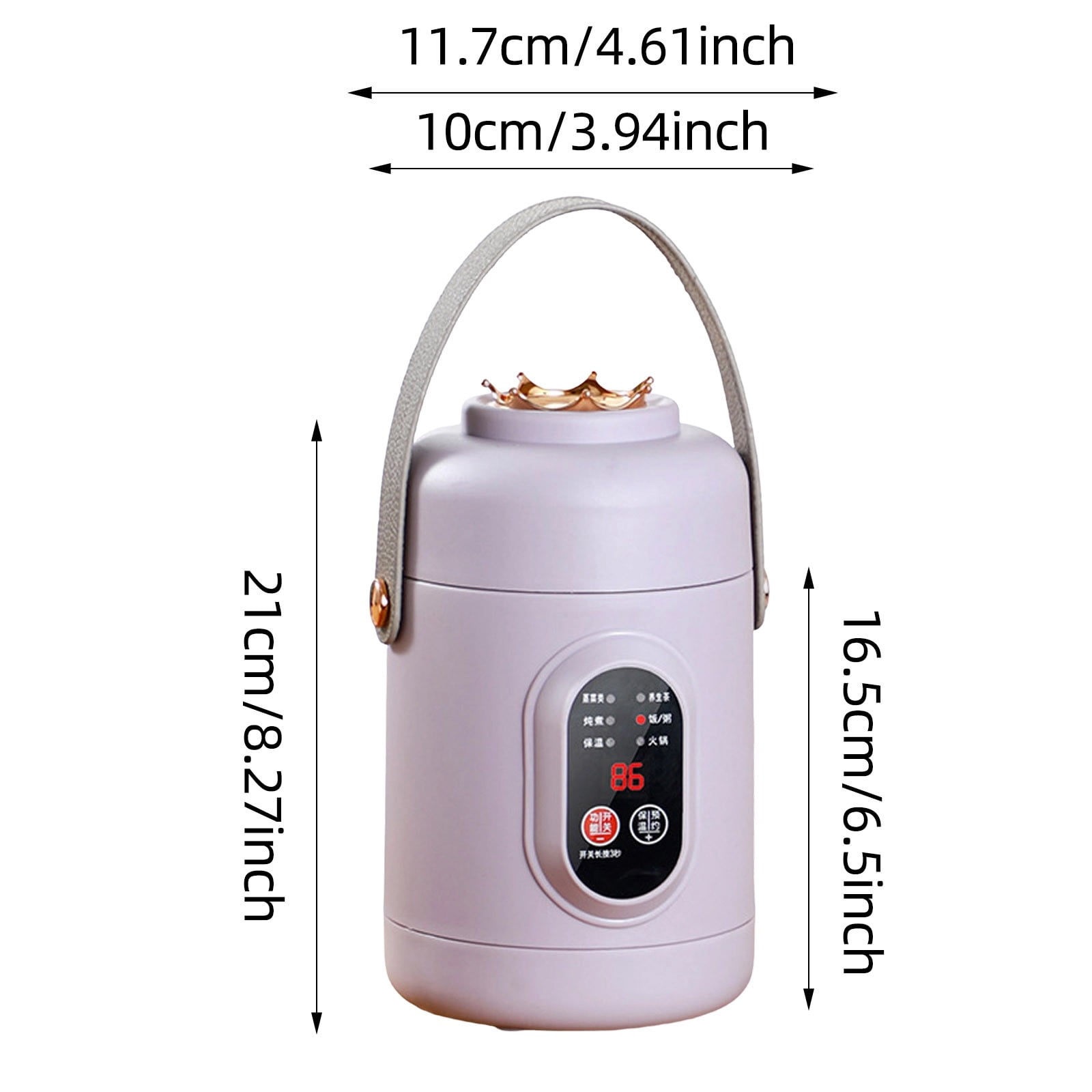 Eqslft Portable Electric Cooking Pot with Stew Function, Mini Multicooker With Ceramic Glaze Inner And Steamer,Travel Rice Cooker For Cooking Soup Rice Porridge