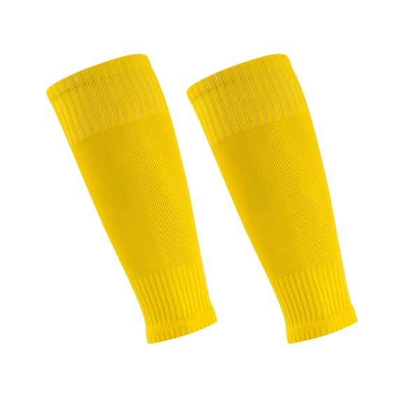 TELOLY Kid Soccer Socks Leg Sleeves Socks Athletic Grip Socks for Youth Boys Girls Football Baseball Softball Thermal Socks Yellow 6-14Y