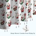 thumbnail image 6 of White Christmas Santa Pattern Shower Curtain 36"x72" ,Bathroom Decorative Shower Curtains Set with 12 Hooks,Modern Waterproof Washable Shower Curtain, 6 of 6
