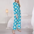 thumbnail image 3 of Wukai Duck Dives Print Women's Pajama Set,PJ Set,Lounge Sets For Women Soft Long Sleeve Sleepwear Comfort and Style-Medium, 3 of 7