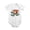 White, variant on Squirrel Skiing On Snowy Pine Branches Baby Bodysuit, 100% Cotton Short Sleeve Snap Romper, 0-12 Months