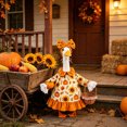 thumbnail image 6 of Aurorax Thanksgiving Porch Goose Outfits 23" Holiday,Goose Clothes for Cement Goose Porch Goose 17/19 inch,Autumn Lady Pumpkin Printed Porch Goose Clothing Accessories for Outdoor Yard, 6 of 7