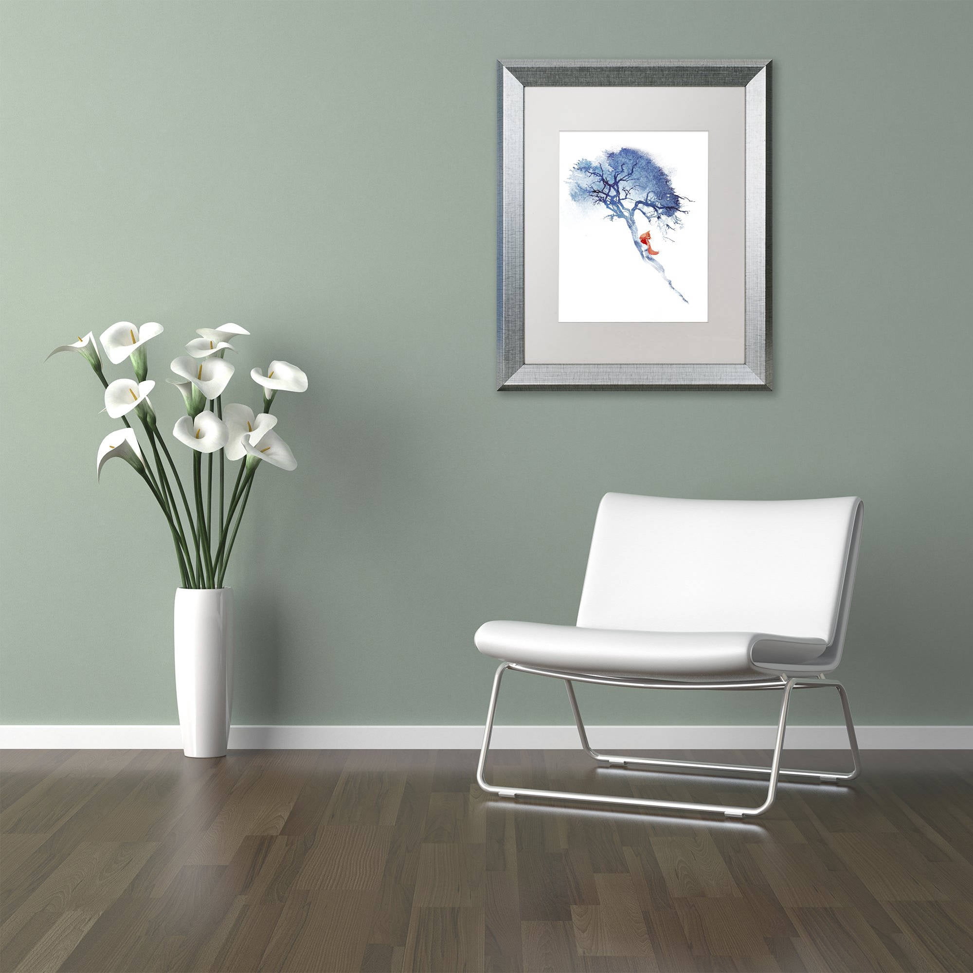 Trademark Fine Art 'There's No Way Back' Canvas Art by Robert Farkas, White Matte, Silver Frame