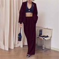 thumbnail image 4 of NMMUED Sweat Set Sweatsuits Women 2 Piece Outfit Hoodie Set Two Piece Sets for Women Fall Track Suits for Women Set, Wine XL, 4 of 9