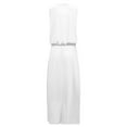 thumbnail image 5 of GZJCKJY Summer Dresses for Women,Summer Dress For Women Sleeveless Round Neck Maxi Dresses Solid Color Fork Opening Dress White L, 5 of 6