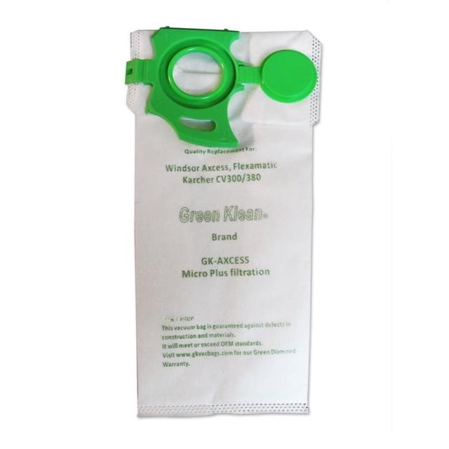 Green Klean Windsor Axcess Sebo Felix Replacement Vacuum Bags, Flexamatic - Case of 10