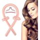 thumbnail image 2 of ZHAOCHENG (Rosa) Diadema con varilla para rizar sin calor, sin calor, varilla para rizar con cinta de seda, rizadores de cabello con pinza para el cabello, perezoso, natural, onda suave, bricolaje, he, 2 of 4