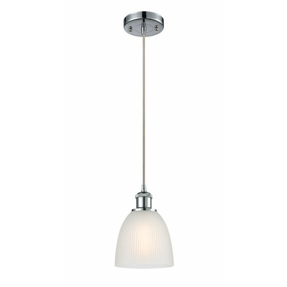 Innovations 516-1P-PC-G381-LED Castile 1 Light Mini Pendant part of the Ballston Collection, Polished Chrome