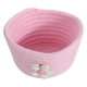 thumbnail image 1 of 2Pcs Cotton Storage Basket for Storage Use Pink Desktop Woven Basket, 1 of 3