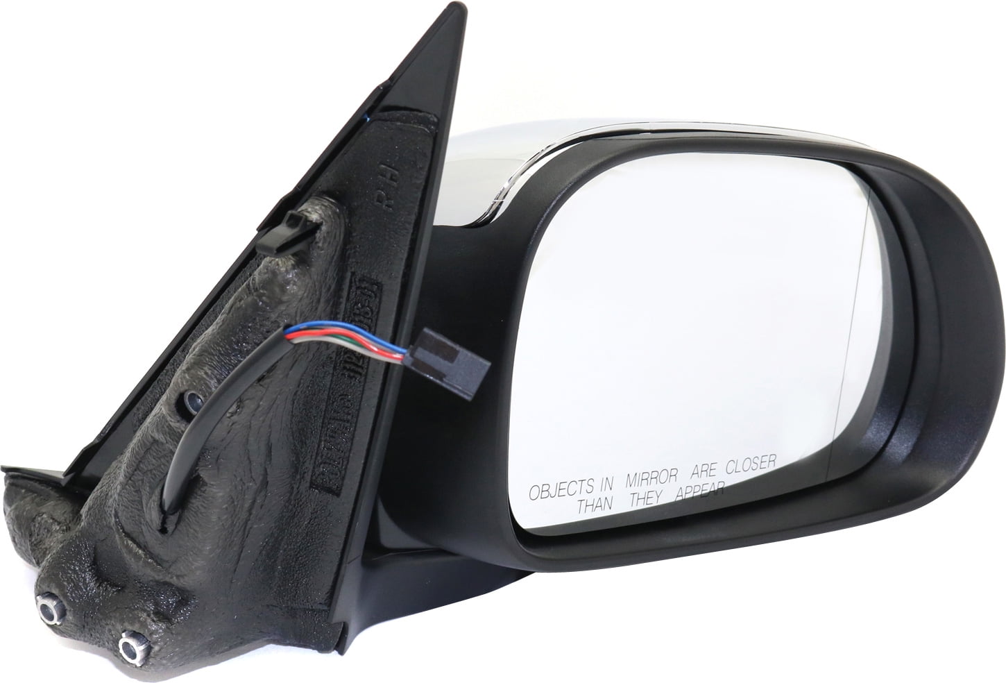 Mirror Compatible With 2014-2017 Fiat 500L Right Passenger Side Heated Chrome Kool-Vue