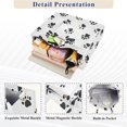 thumbnail image 3 of FORMRS Womens Corduroy Tote Bag Crossbody Shoulder Handbag with Pocket, Black Cartoon Cat Paw, 3 of 7