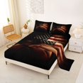 thumbnail image 2 of Manfei Basketball Queen Sheets,Sports Theme Queen Sheet Sets,Us Flag Decor,4-Piece,1 Flat Sheet, 1 Fitted Sheet and 2 Pillowcases, 2 of 6