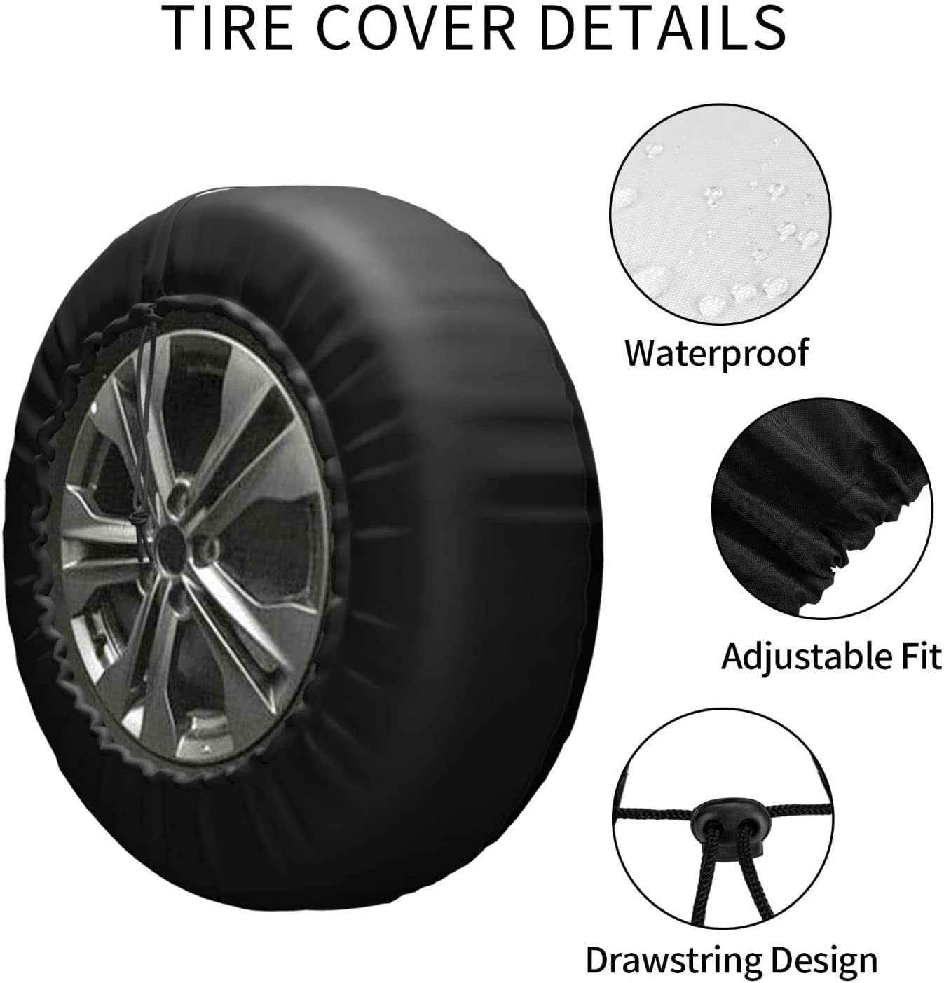 and So The Adventure Begins Rv Spare Tire Cover for RV Trailer Wheel Covers  for Trailer Tires Camping Weatherproof Universal for Trailer Rv SUV Truck  Camper Travel Trailer (15 inch)