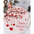 thumbnail image 2 of Valentine's Day Round Placemats Set of 4 Love Heart Tree Branch Place Mats Washable Woven Placemat Happy Valentine's Day Circle Braided Table Mat for Kitchen Dining Table Wedding Party Decor 15 Inch, 2 of 9